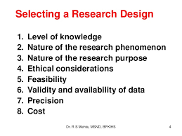 Selecting a Research Design