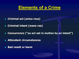 Criminal act and the criminal intent element