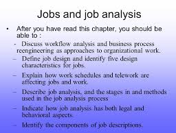 Behavior Analysis for a Job Description