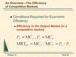 Concept of Economic Efficiency Application to Markets