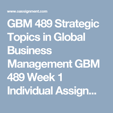 global business management assignment