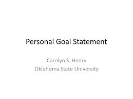 Personal Goal Statement