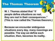 Thomas Theorem of Key Factors Driving Social Change