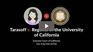 Tarasoff vs. Regents of University of California