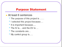 Evaluating Purpose Statements