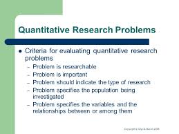 Quantitive research problems