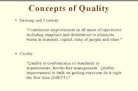 Concept of quality