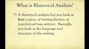 Rhetorical analysis major essay