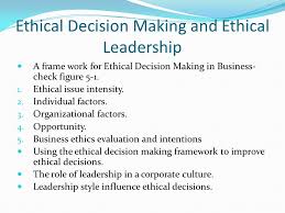 Ethical Leadership and Decision-Making