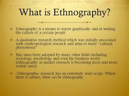 Ethnography Essay