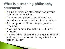 Teaching philosophy statement
