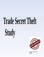 Trade Secret Theft Study